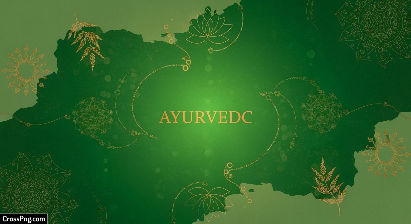Green ayurveda background image
