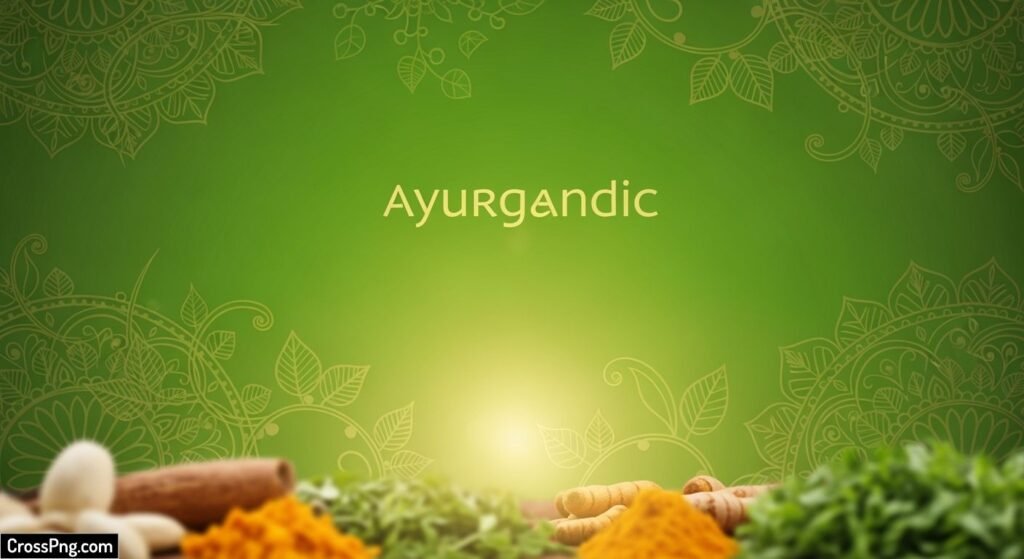 Green ayurveda background image