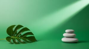 Green background aesthetic image