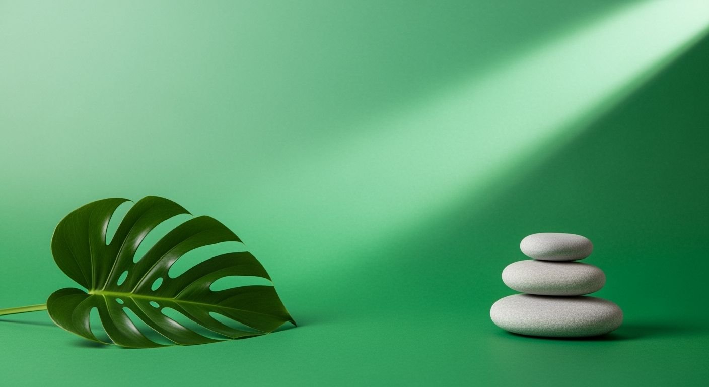 Green background aesthetic image