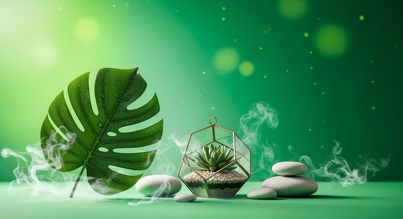 Green background aesthetic image 3