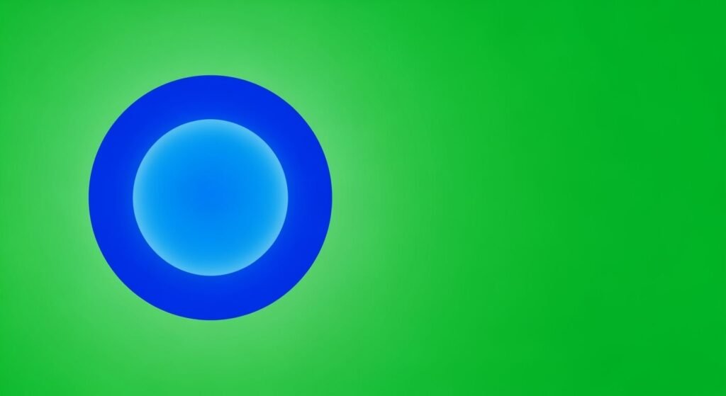 Green background blue image 3