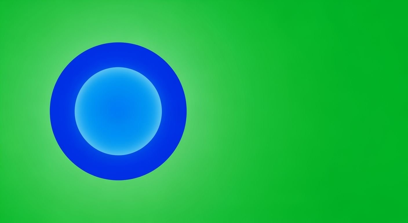 Green background blue image 3
