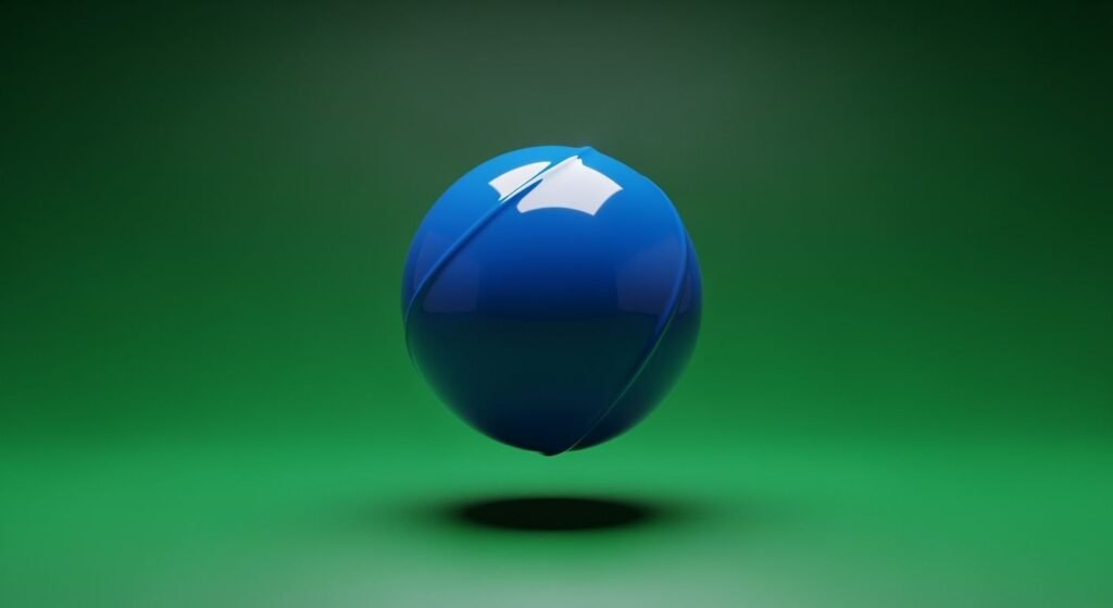 Green background blue image 4