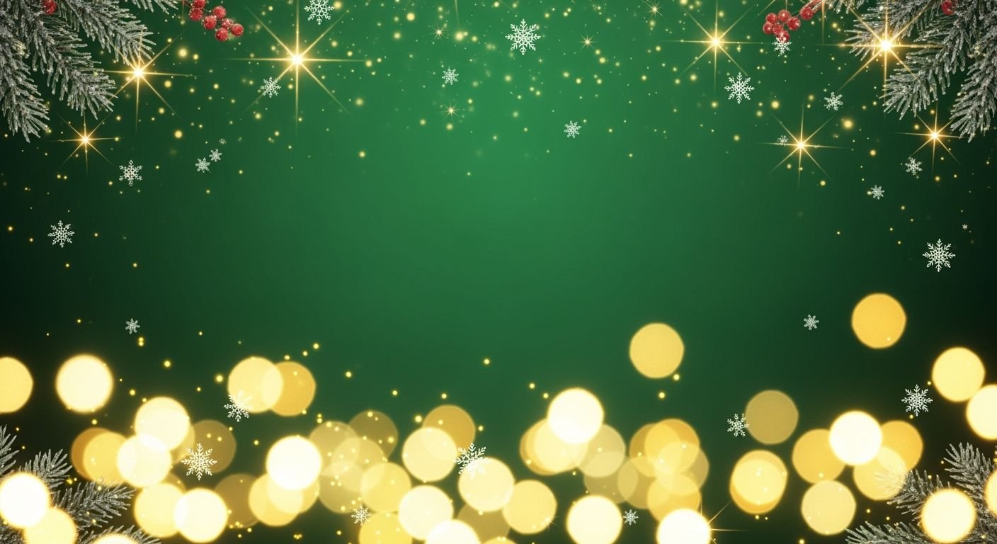 Green christmas background image 2