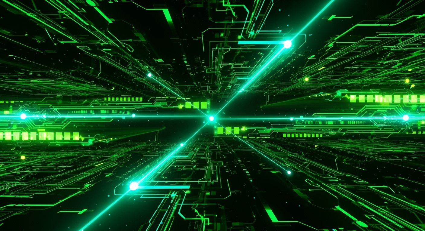 Green cyber background gif image 2
