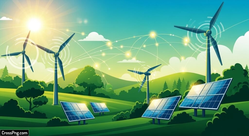Green energy background image
