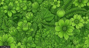 Green floral background image 3