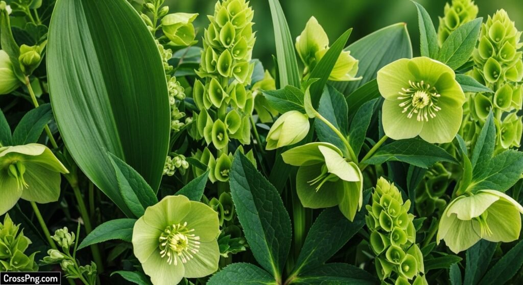 Green flower background image 3