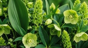 Green flower background image 3