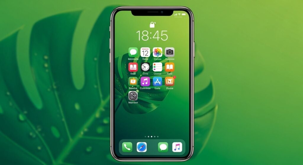 Green iphone background image 4