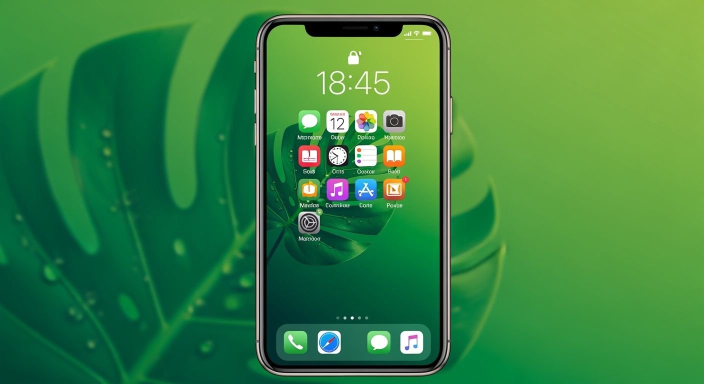 Green iphone background image 4