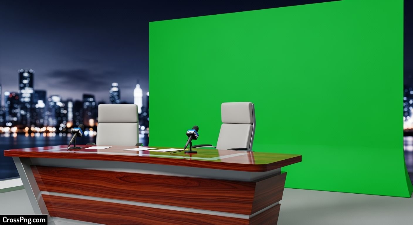 Green screen news background image