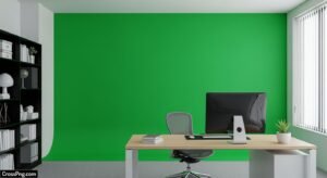Green screen office background image 3