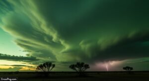Green sky background image 2