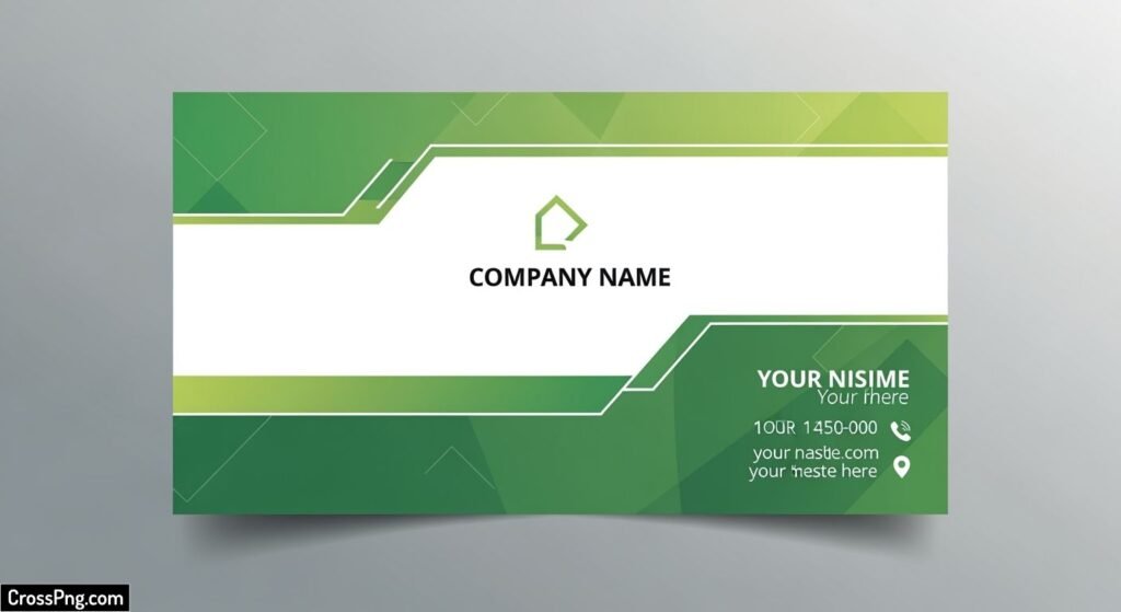 Green visiting card background image