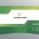 Green visiting card background image