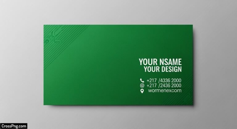 Green visiting card background image 2