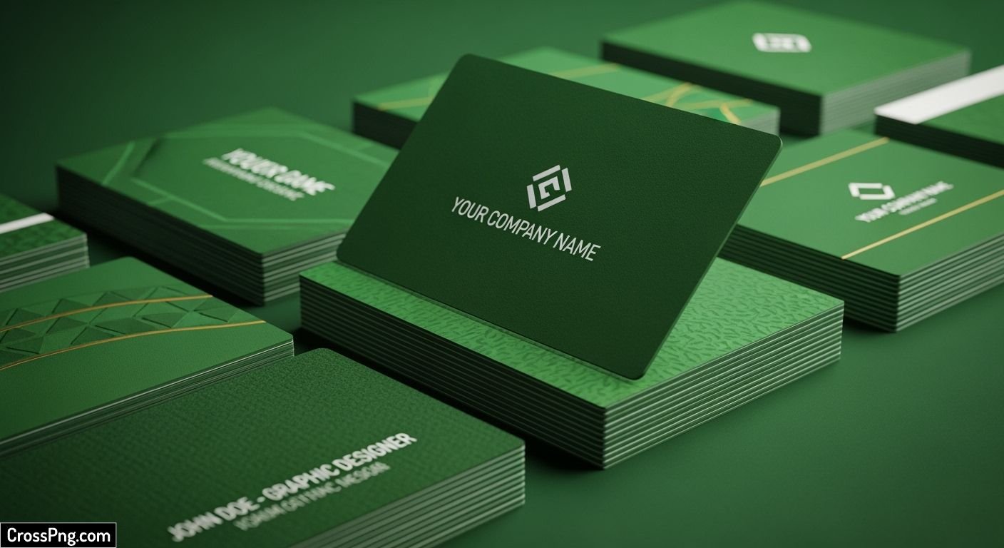 Green visiting card background image 3