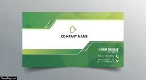Green visiting card background image