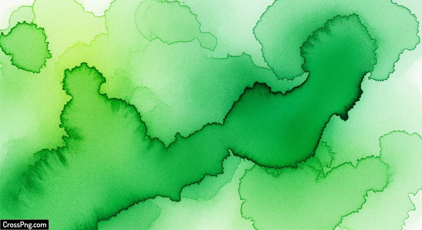 Green watercolor background image 3