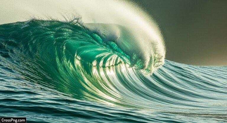 Green wave background image