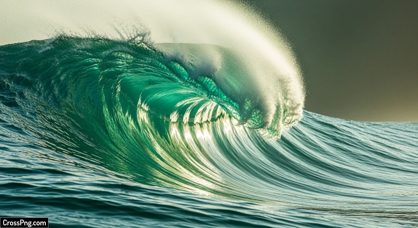 Green wave background image