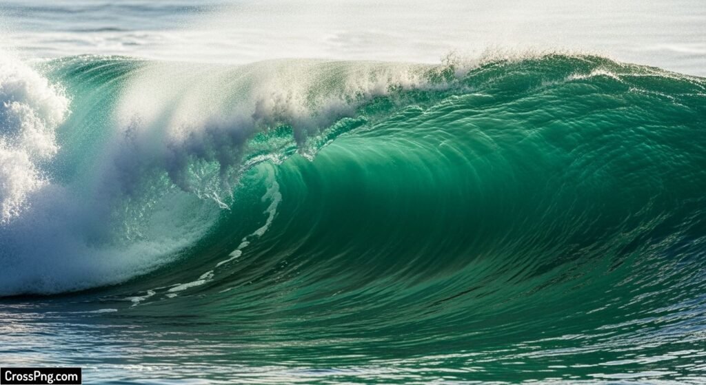 Green wave background image