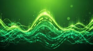 Green wave background tech x image 4