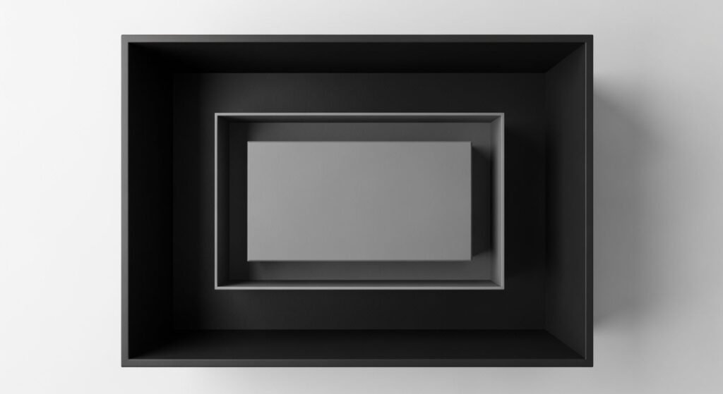 Grey box inside black box image