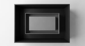 Grey box inside black box image