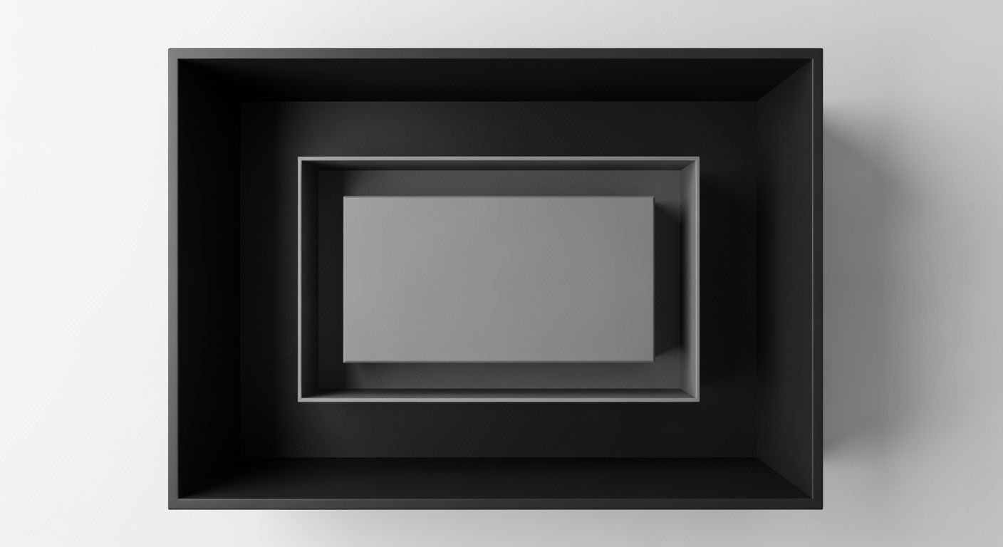 Grey box inside black box image