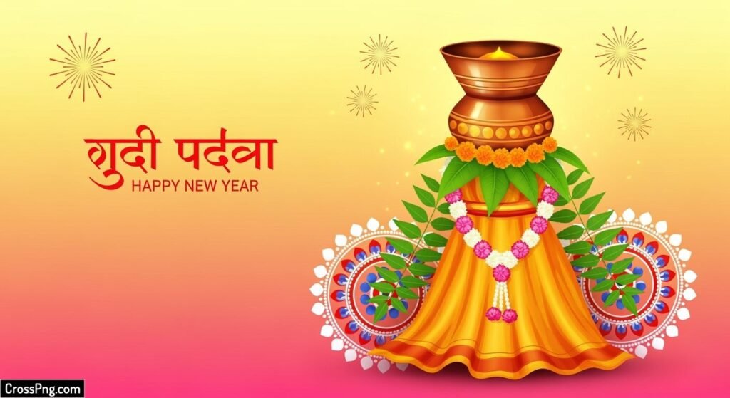 Gudi padwa banner background image