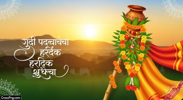 Gudi padwa banner background image 3