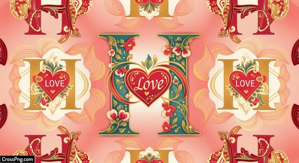 H wallpaper love image 5