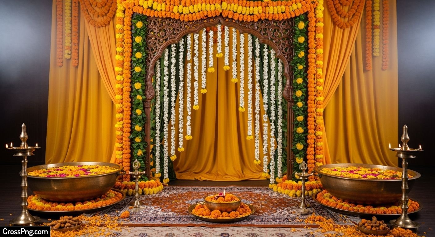 Haldi ceremony background hd image
