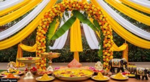 Haldi ceremony background hd image 2
