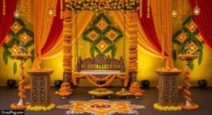 Haldi ceremony background hd image 3