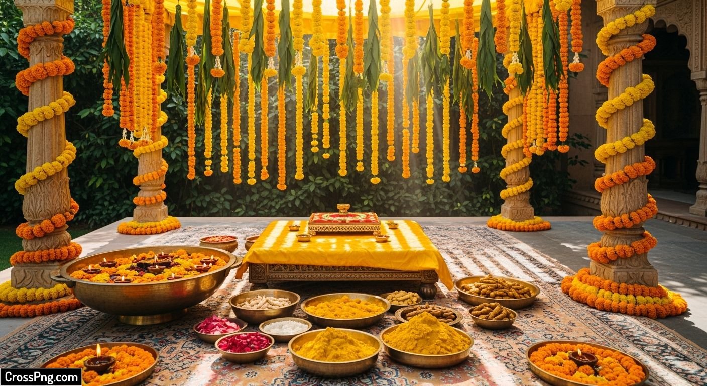 Haldi ceremony background image 3