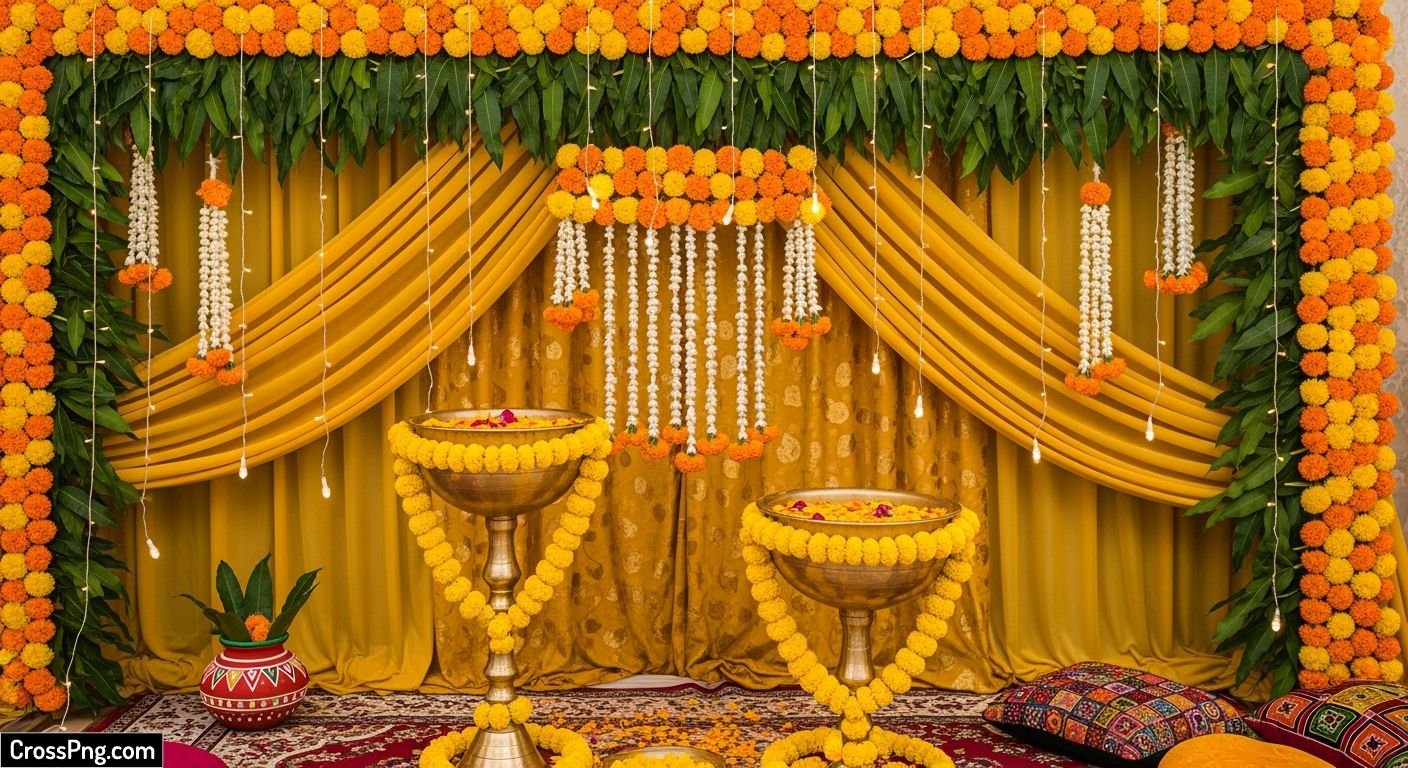 Haldi ceremony background image