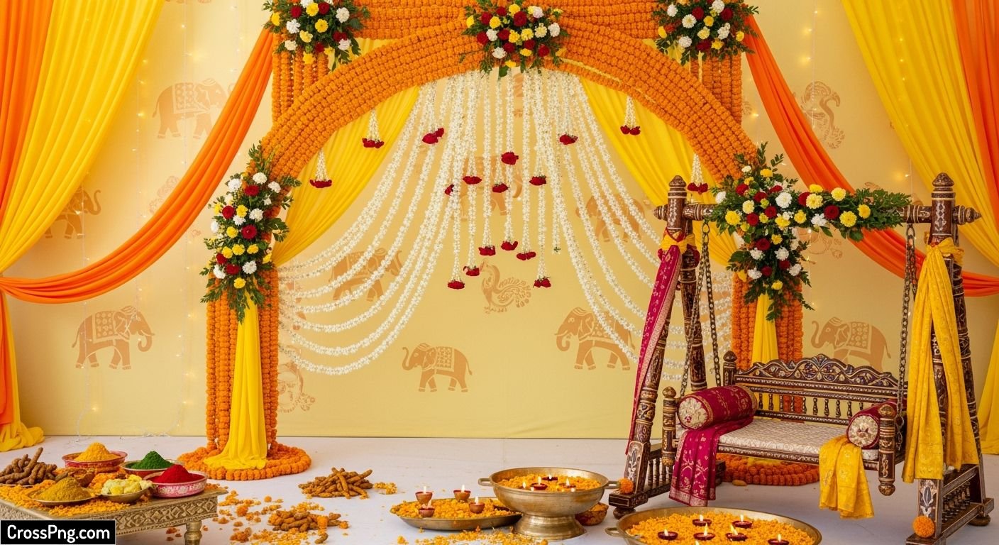 Haldi function background image 2