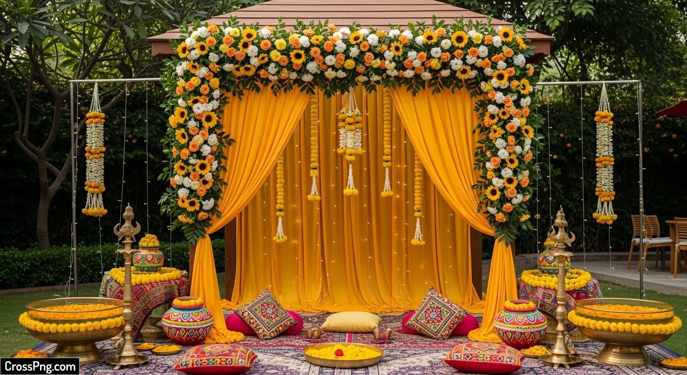 Haldi function background image