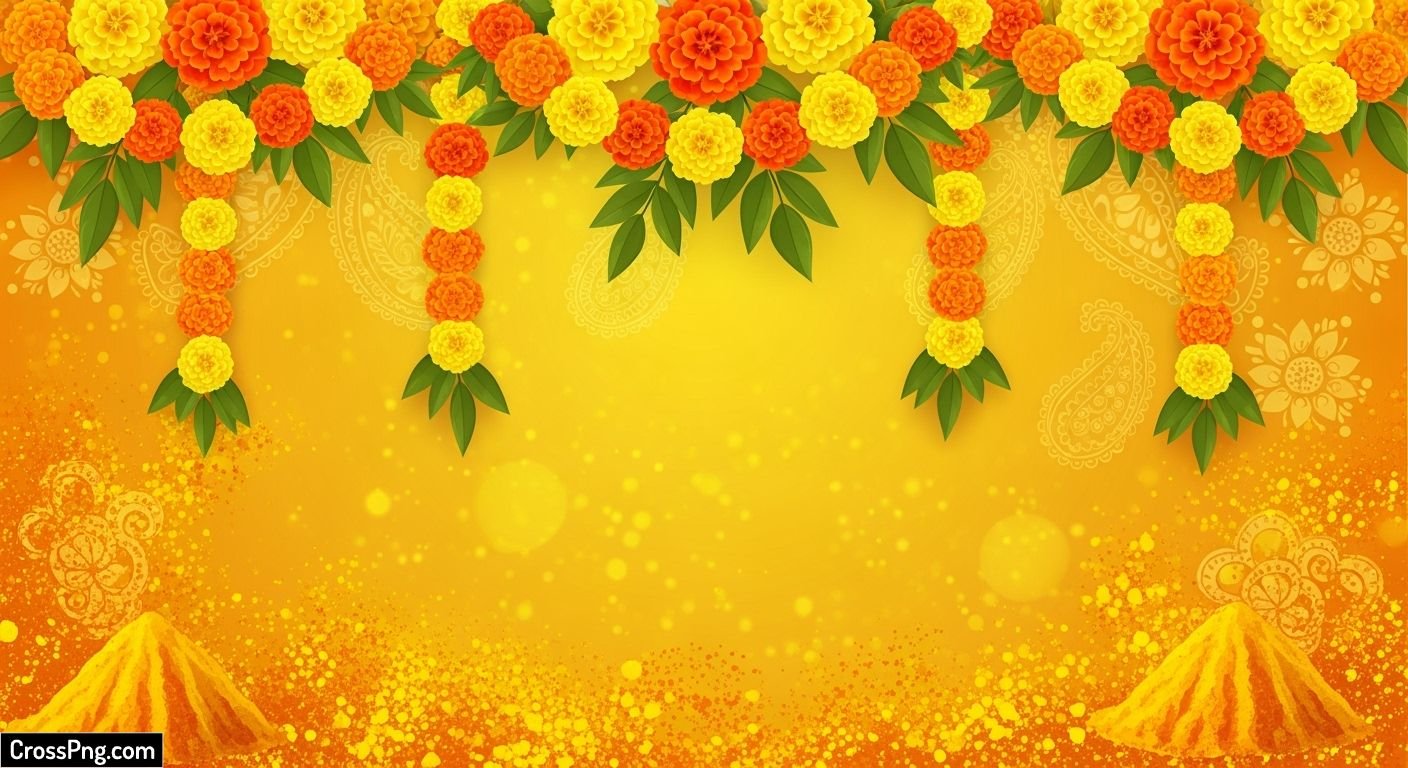 Haldi invitation card background image 2