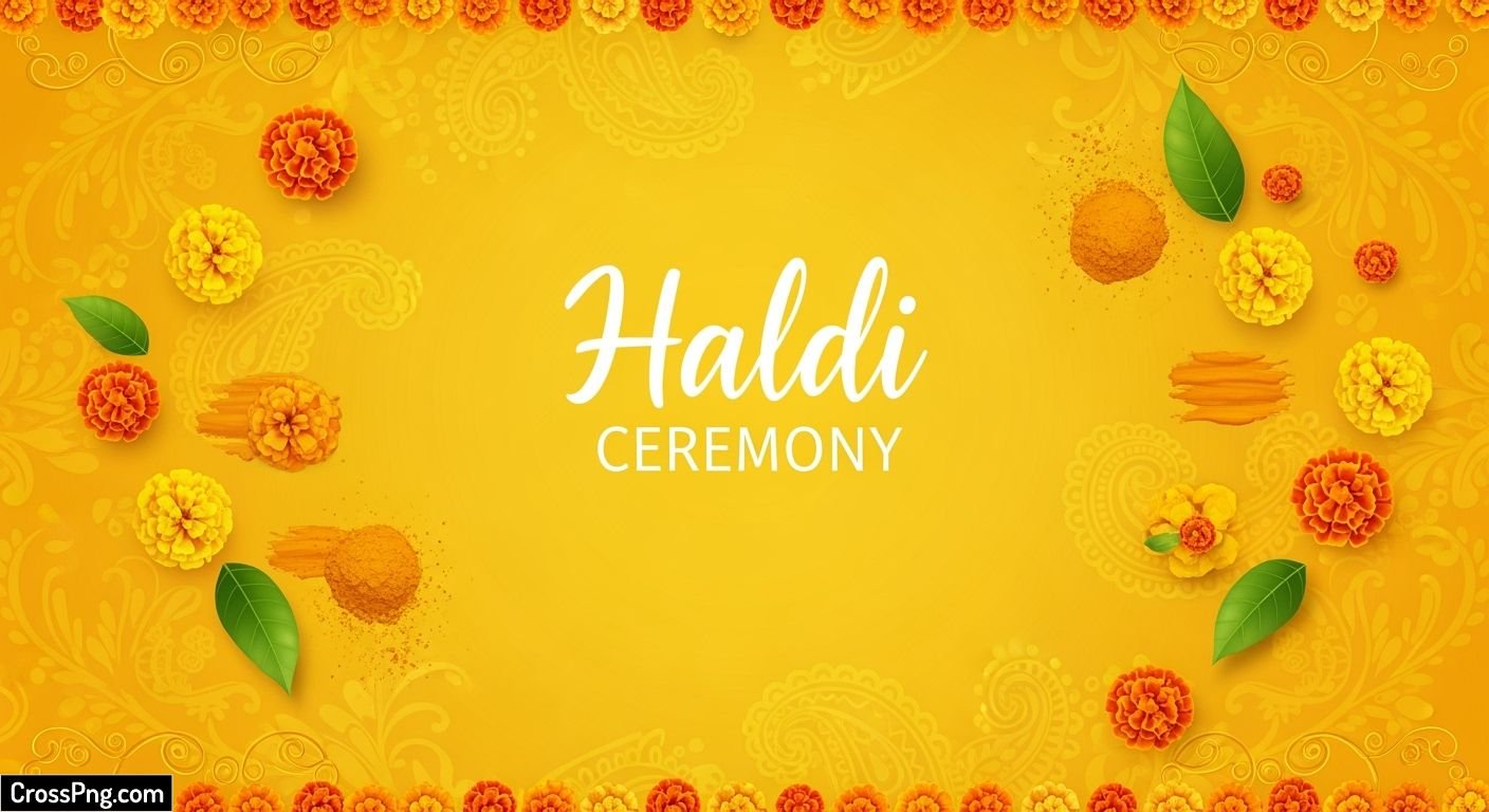 Haldi invitation card background image