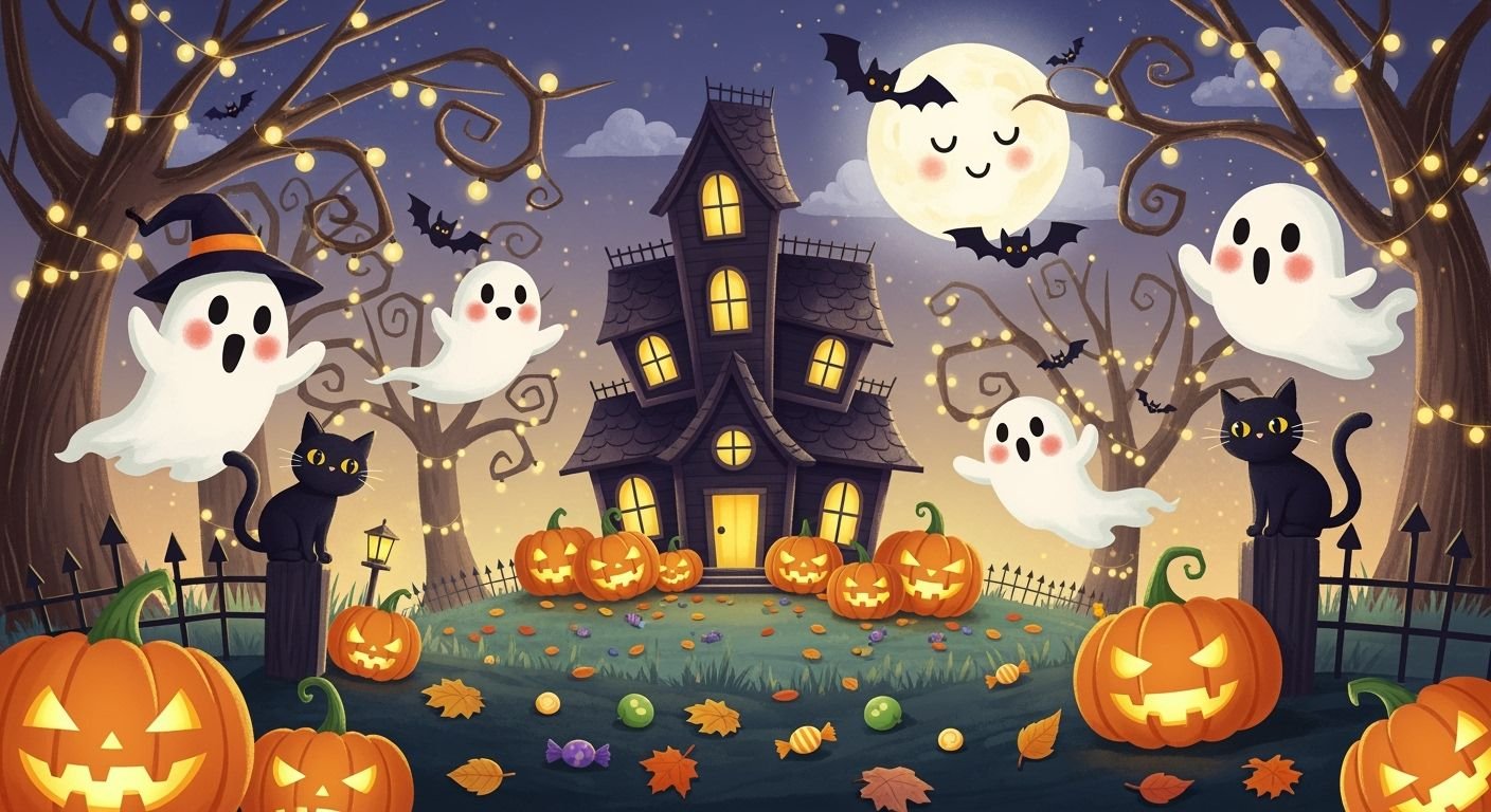 Halloween cute background image 2