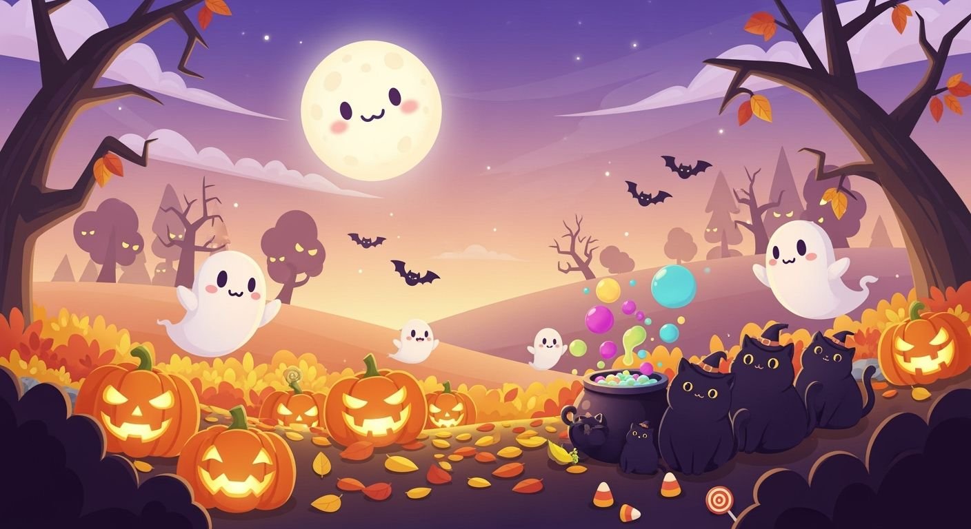 Halloween cute background image 3