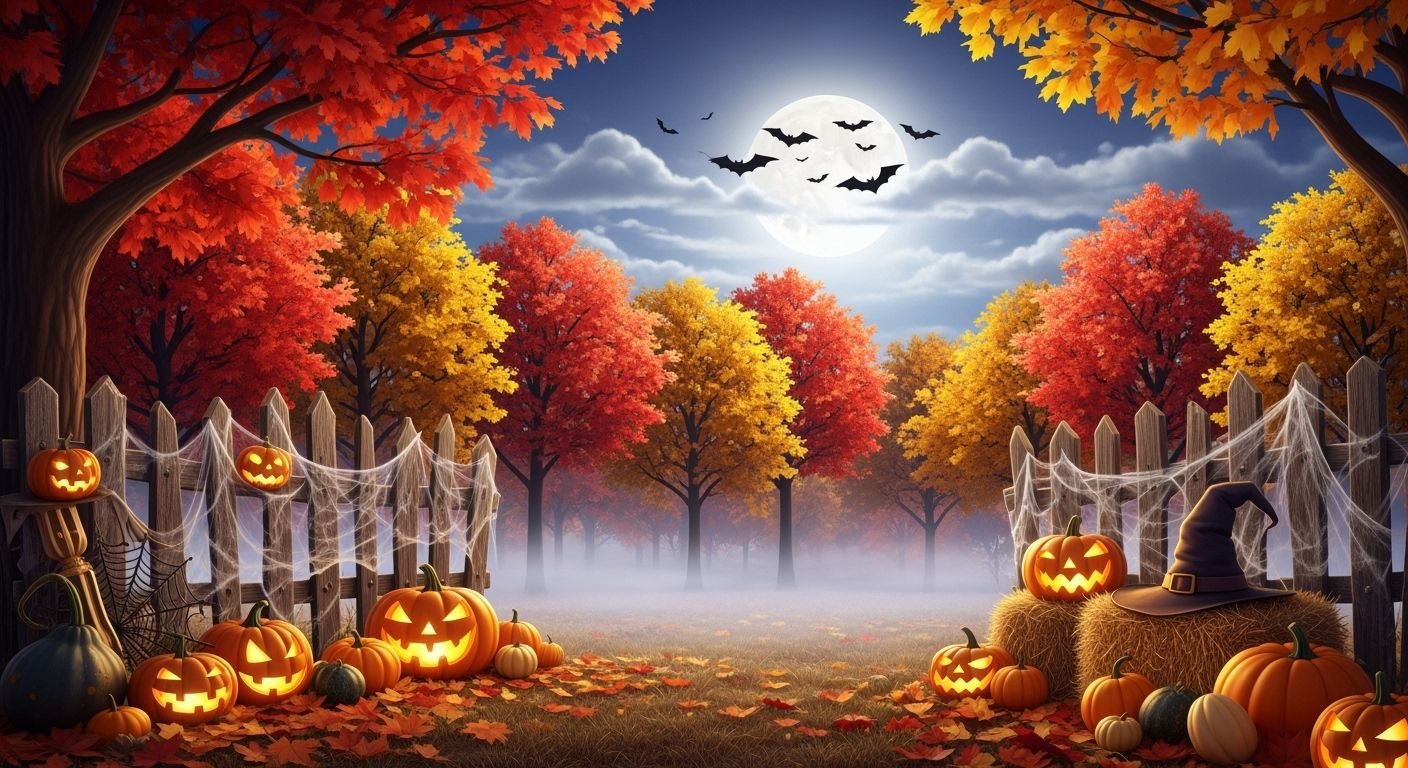 Halloween fall background image 8