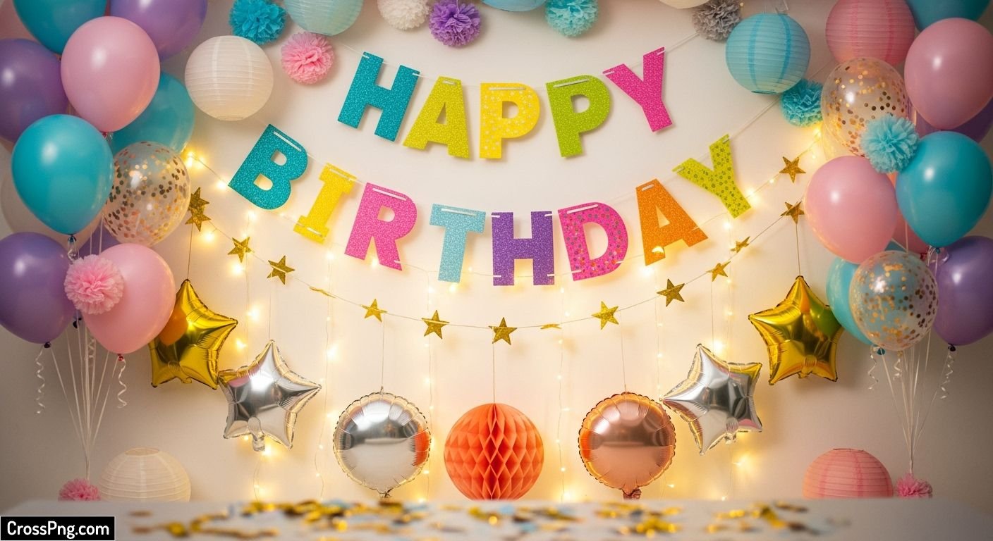 Happy birthday background decoration image 2