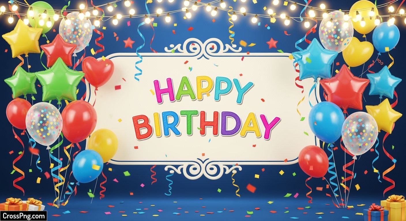 Happy birthday background decoration image 3