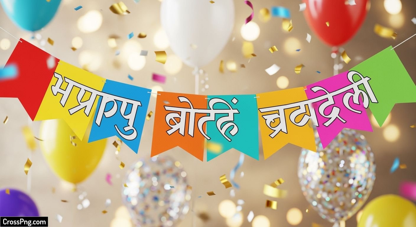 Happy birthday banner background marathi hd image 3